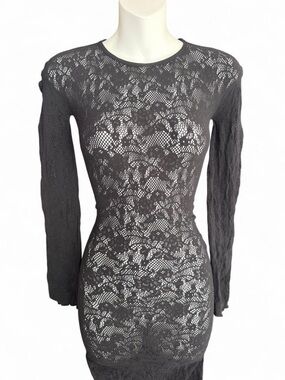 Urban Outfitters Black Lace Maxi Dress